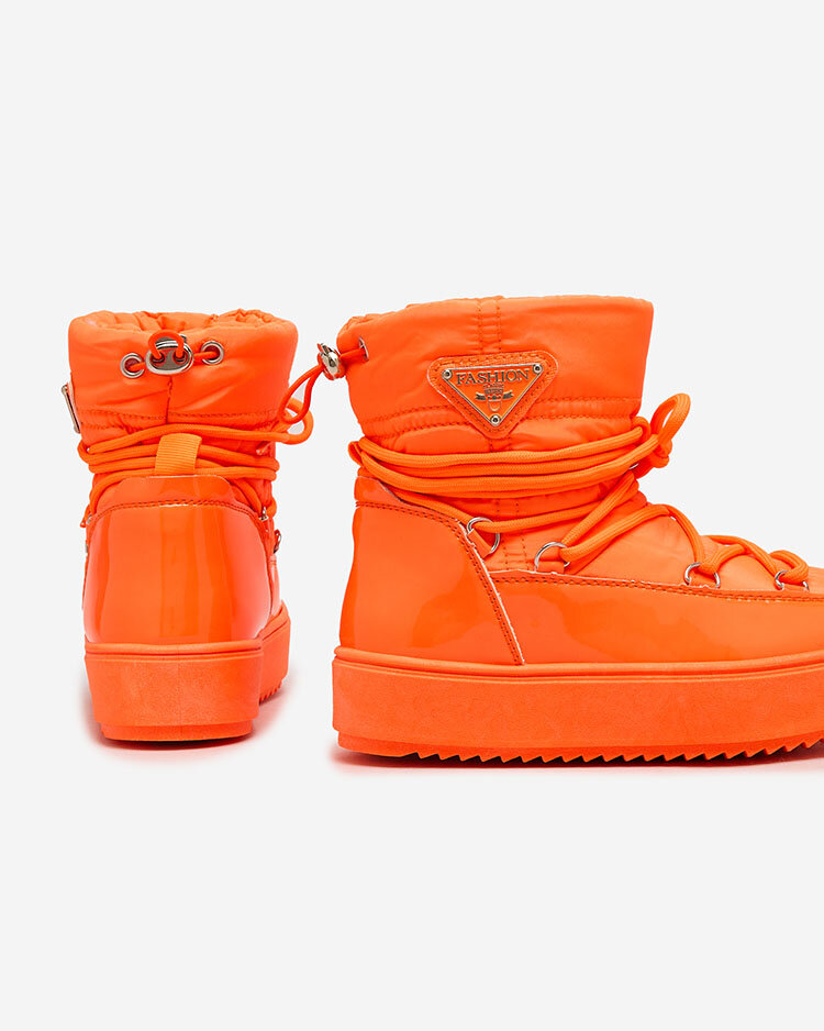 Royalfashion Kinder Schlupfschuhe a'la Schneestiefel in neon orange Asifa