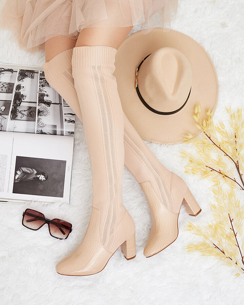 Royalfashion Damen Stiefel zum Hineinschlüpfen Nolera