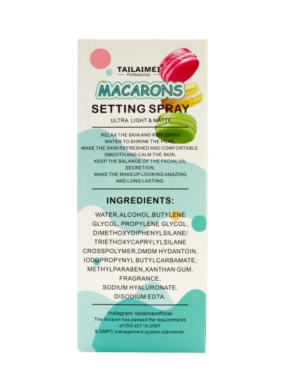 Macarons Makeup Fixierspray Blau