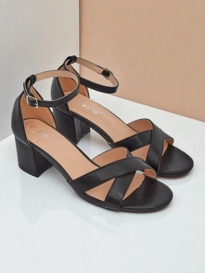 Royalfashion Damen Sandaletten mit Blockabsatz Eleganza Strap