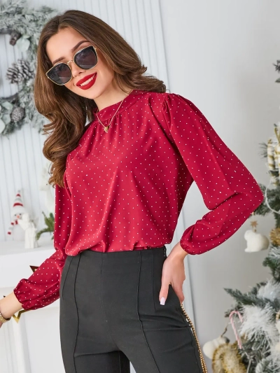 Royalfashion Damenbluse mit Strasssteinen