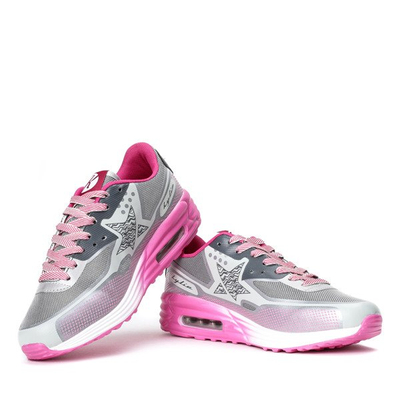 Graue und rosa Limina Turnschuhe - Schuhe