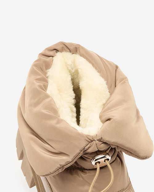 Жіночі снігоступи Royalfashion Slip-on коричневі Sadella