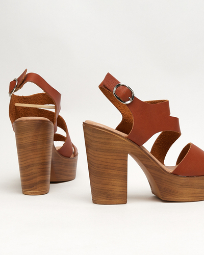 Kamelsandalen für Damen auf hohem Pfosten Werisso - Footwear