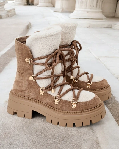 Royalfashion Lozin Damen-Schneestiefel zum Schnüren