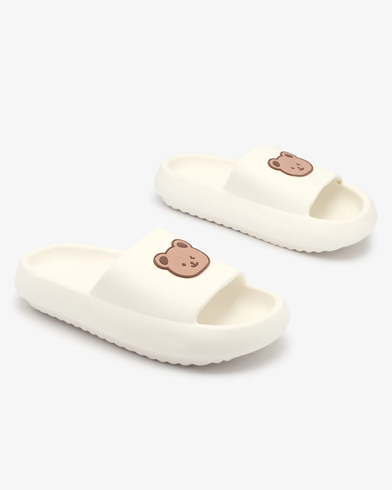 Royalfashion Weiße Damen-Gummi-Flip-Flops Mabyn