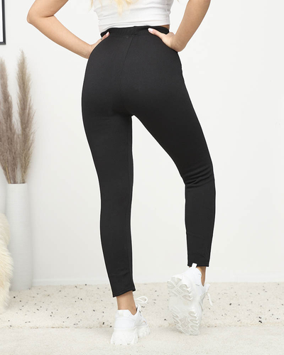 Schwarze klassische Damen-Leggings mit Isolierung GROSSE GRÖSSE - Kleidung