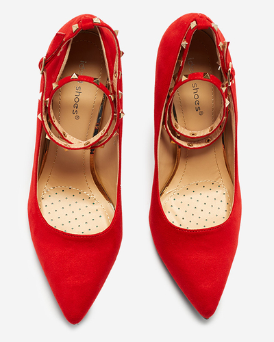 Rote Damen-High-Heels mit Knöchelriemchen Altans - Schuhe