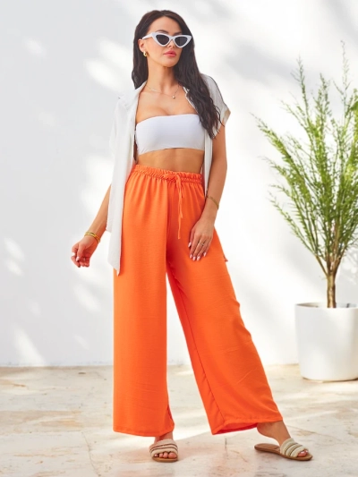 Royalfashion Широкі жіночі штани з еластичним поясом