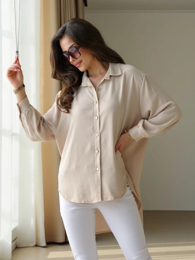 Royalfashion Langes Oversized-Hemd für Damen