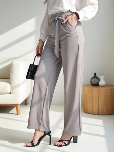 Royalfashion Weite Damenhose mit Gürtel