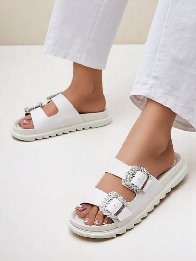 Royalfashion Damen-Slides mit Schnallen Mrs Aurora