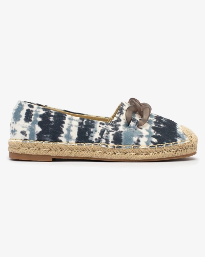 Royalfashion Schwarze Damen-Espadrilles mit Aufdruck Serffio