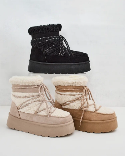 Royalfashion Damen-Schneestiefel zum Schnüren Evonie