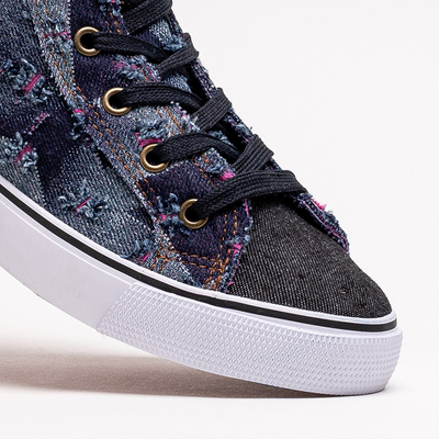 Marineblaue Damen-Sneaker aus Stoff Denario - Footwear