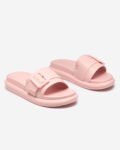Рожеві жіночі шльопанці з пряжкою Liselda