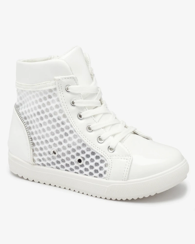 Weiße High-Top-Sneaker für Mädchen Borris- Footwear