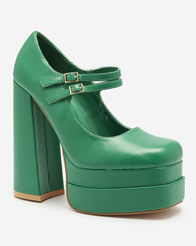Grüne Damenpumps mit hohem Stiletto Edisa - Schuhe