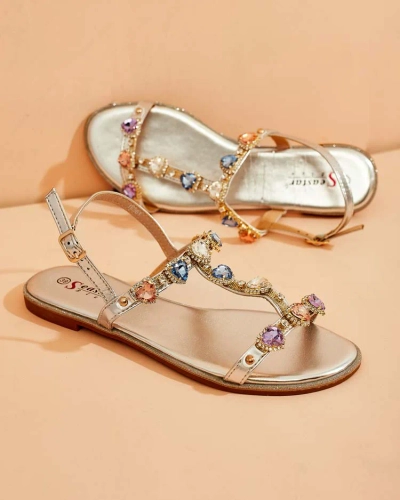 Royalfashion Damen Selina Zirkonia Sandalen