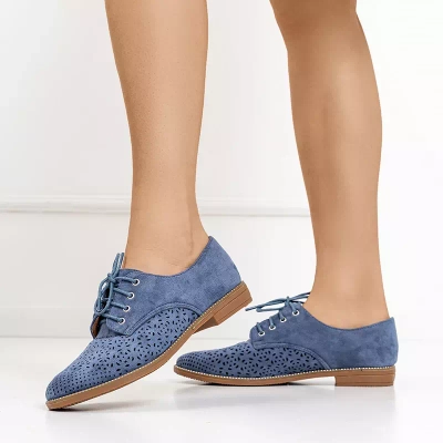 Blaue Schnürschuhe für Damen Soberin - Schuhe