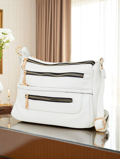 Royalfashion Kleine quadratische Handtasche aus Öko-Leder Niva Time