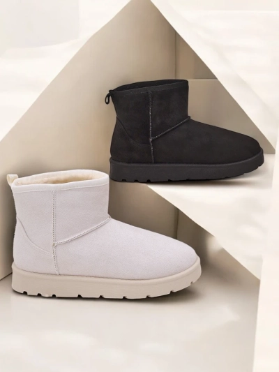 Royalfashion Kurzstiefel wie Damen-Schneestiefel Belli