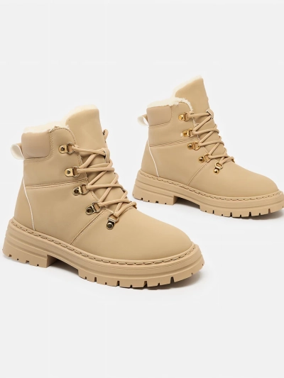 Royalfashion Beige Damen Develier Trappers