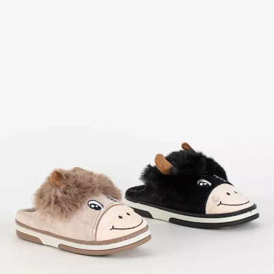 OUTLET Animmes beige Stierhausschuhe für Kinder - Schuhe
