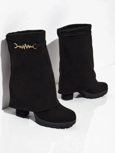 Luna Schwarze Elegante Stiefeletten für Kalte Tage