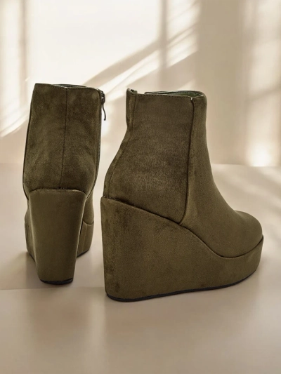 Royalfashion Damen Keil-Stiefeletten Sieffa