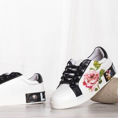 Weiße Sportschuhe mit Keisha-Dekorationen - Schuhe
