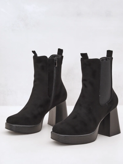 Royalfashion Damen Stiefeletten mit Blockabsatz Miezo