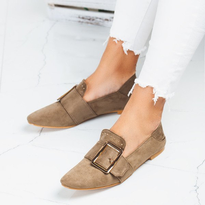 Grüne Slipper mit Düsen und Lucca-Schnalle - Schuhe 1