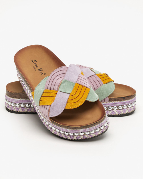 Фіолетові жіночі на грубій підошві Cekolina