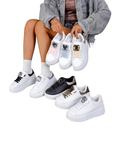 Royalfashion Damen Sportsneaker auf einer Plattform Safirrat
