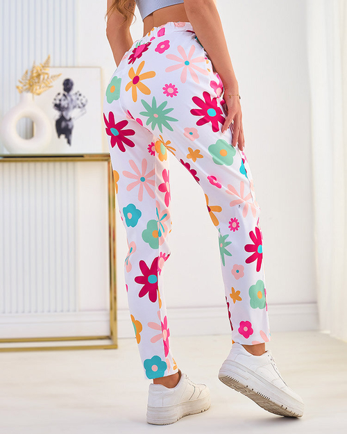 Royalfashion Жіночі брюки з квіткової тканини
