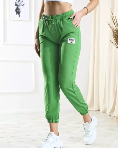 Dunkelgrüne Damen-Sweatpants - Kleidung