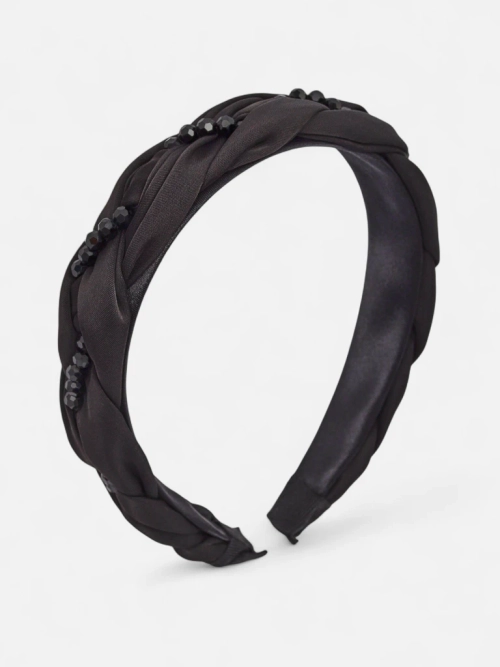 Royalfashion Пов'язка на волосся з плетінкою у косу та перлинками