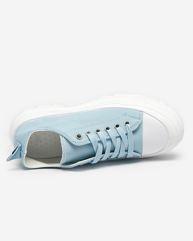 Blaue Damen-Sneaker mit höherer Sohle Mytiko - Footwear