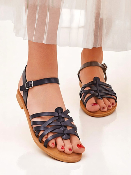 Royalfashion Damen-Sandalen mit dekorativen Riemchen Livia