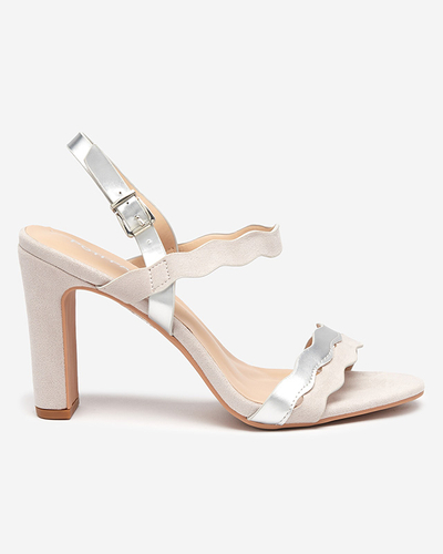 Сірі жіночі босоніжки на високій посадці від Rudika - Взуття