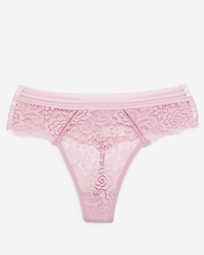 Pinker Tanga-Höschen für Damen aus Spitze - Unterwäsche