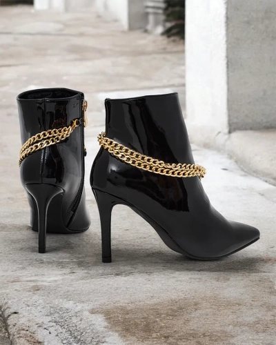 Royalfashion Damen Stiefeletten mit hohem Absatz Lesefe