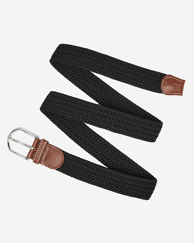 Schwarzer geflochtener Damengürtel - Accessoires