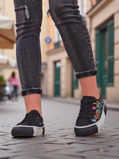 Royalfashion Damen Sneakers mit Druck Sercess