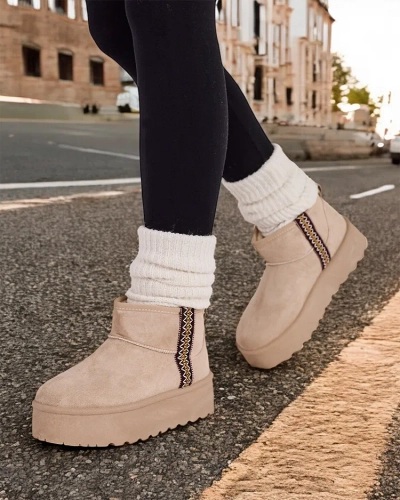 Royalfashion Kurze Schneestiefel für Frauen Haluzi