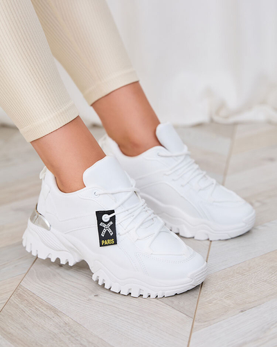 Royalfashion Білі жіночі спортивні кросівки на суцільній підошві Lejlika