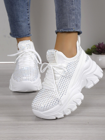 Royalfashion Damen Sportsneaker mit Strass Blysco