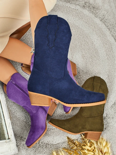 Damen Cowboystiefel Eco-Wildleder SpireHush