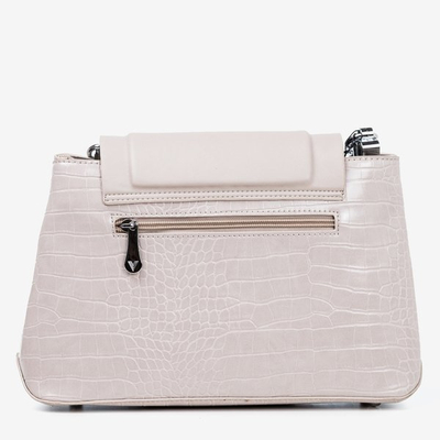 Graue Damenhandtasche mit Tierprägung - Handtaschen